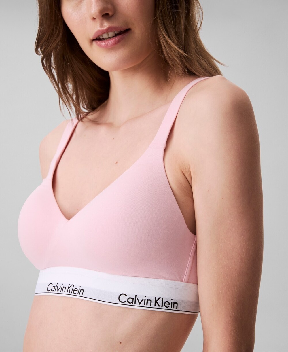 NWT Calvin Klein Womens Modern Cotton Lift Bra Buff Pink M